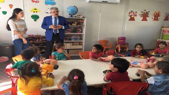 İlçe Milli Eğitim Müdürümüz Sayın Cengiz GÜNDEŞ, Nizip Geçici Konaklama Merkezindeki (Çadırkent) okulları ziyaret etti.